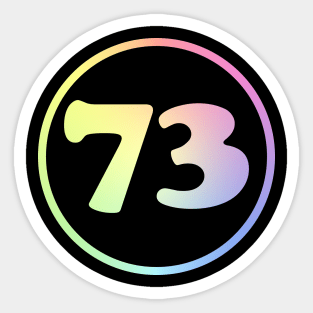 73 - The Best Number Sticker